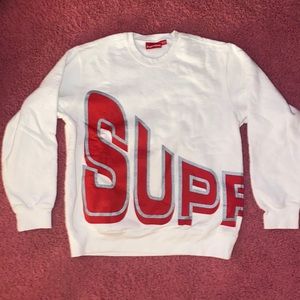 White supreme crewneck